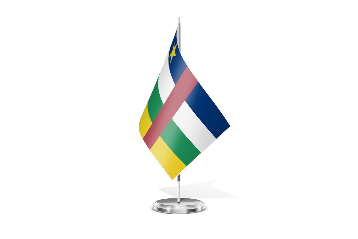 Bandera de mesa de Republica Centro Africana
