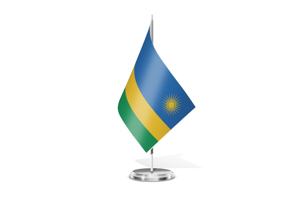 Bandera de mesa de Ruanda