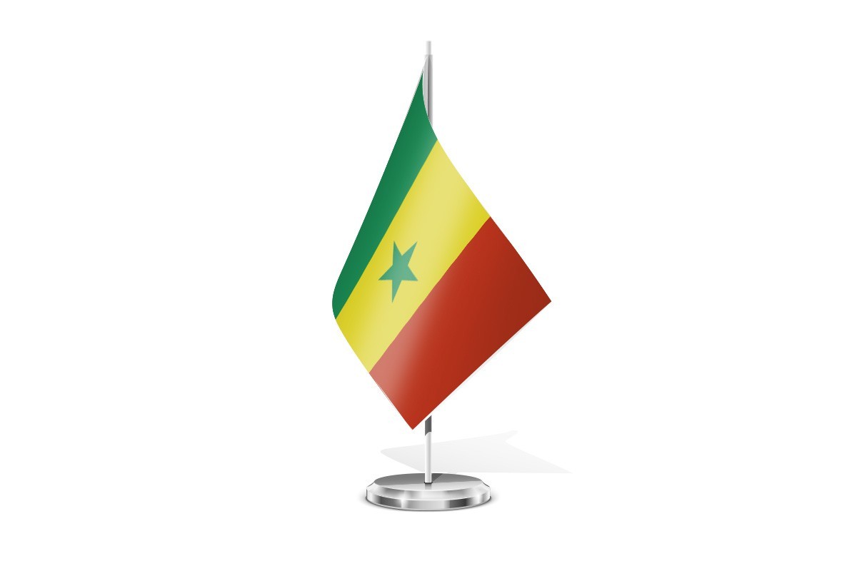 Bandera de mesa de Senegal