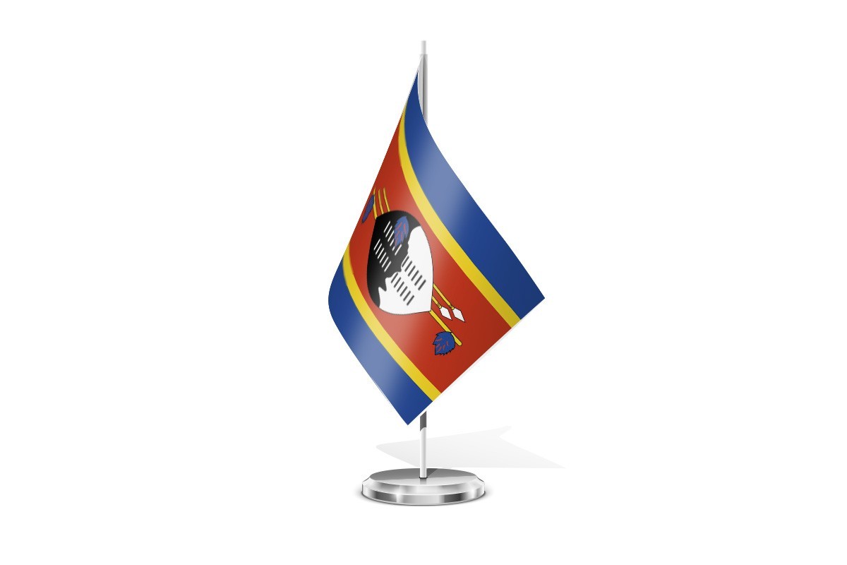 Bandera de mesa de Suazilandia