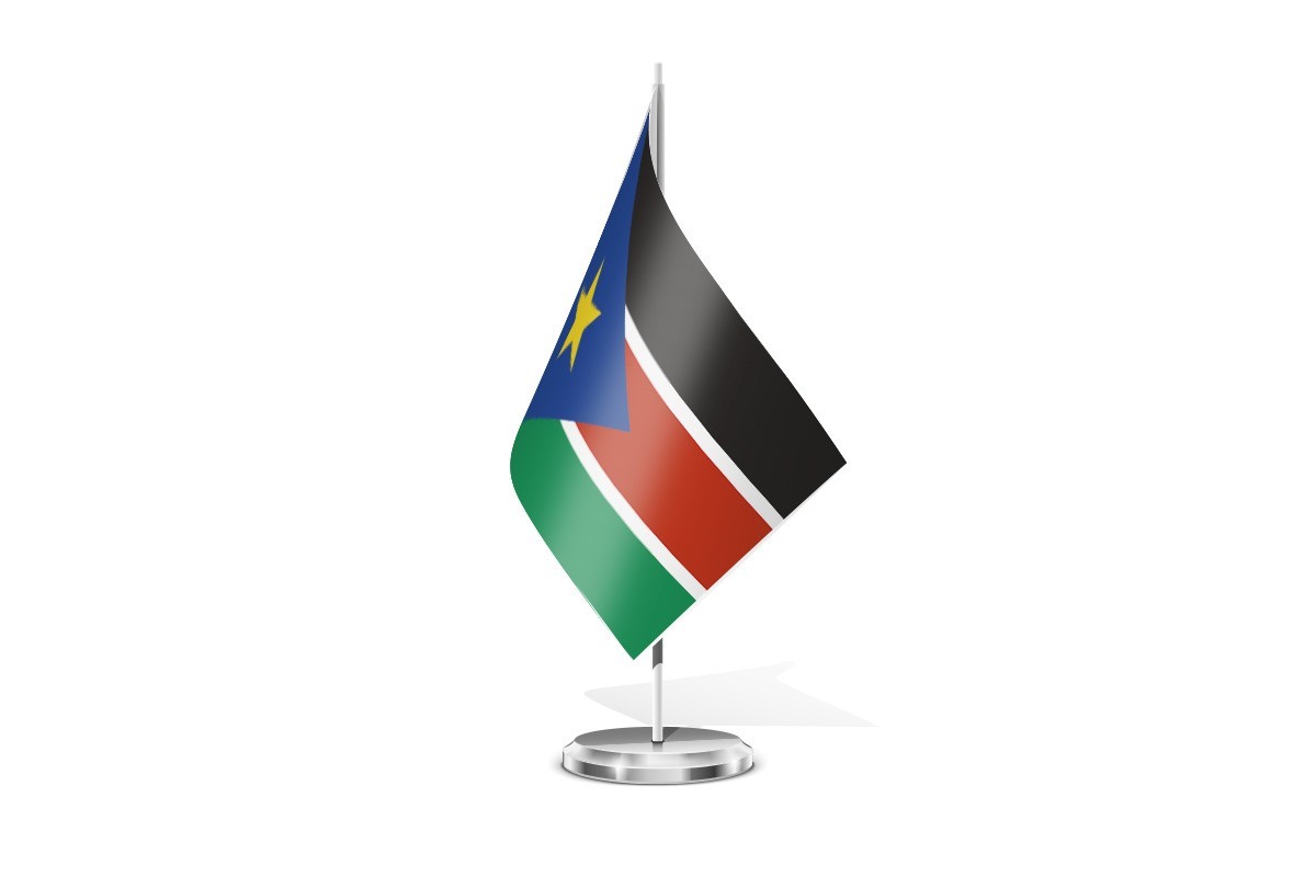 Bandera de mesa de Sudan del Sur