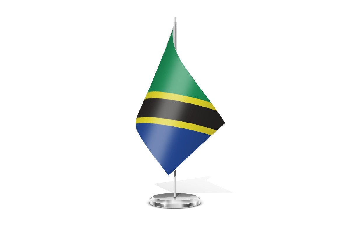 Bandera de mesa de Tanzania
