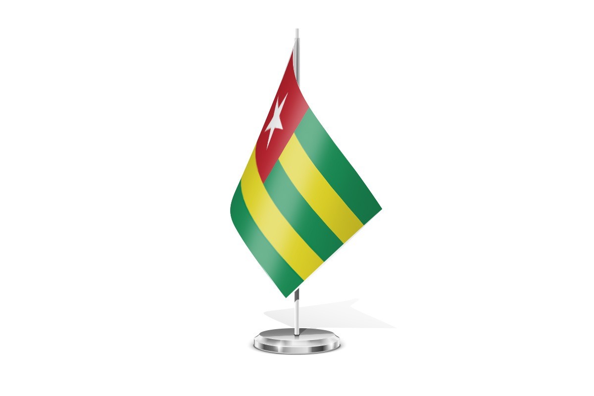 Bandera de mesa de Togo