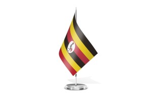 Bandera de mesa de Uganda 123