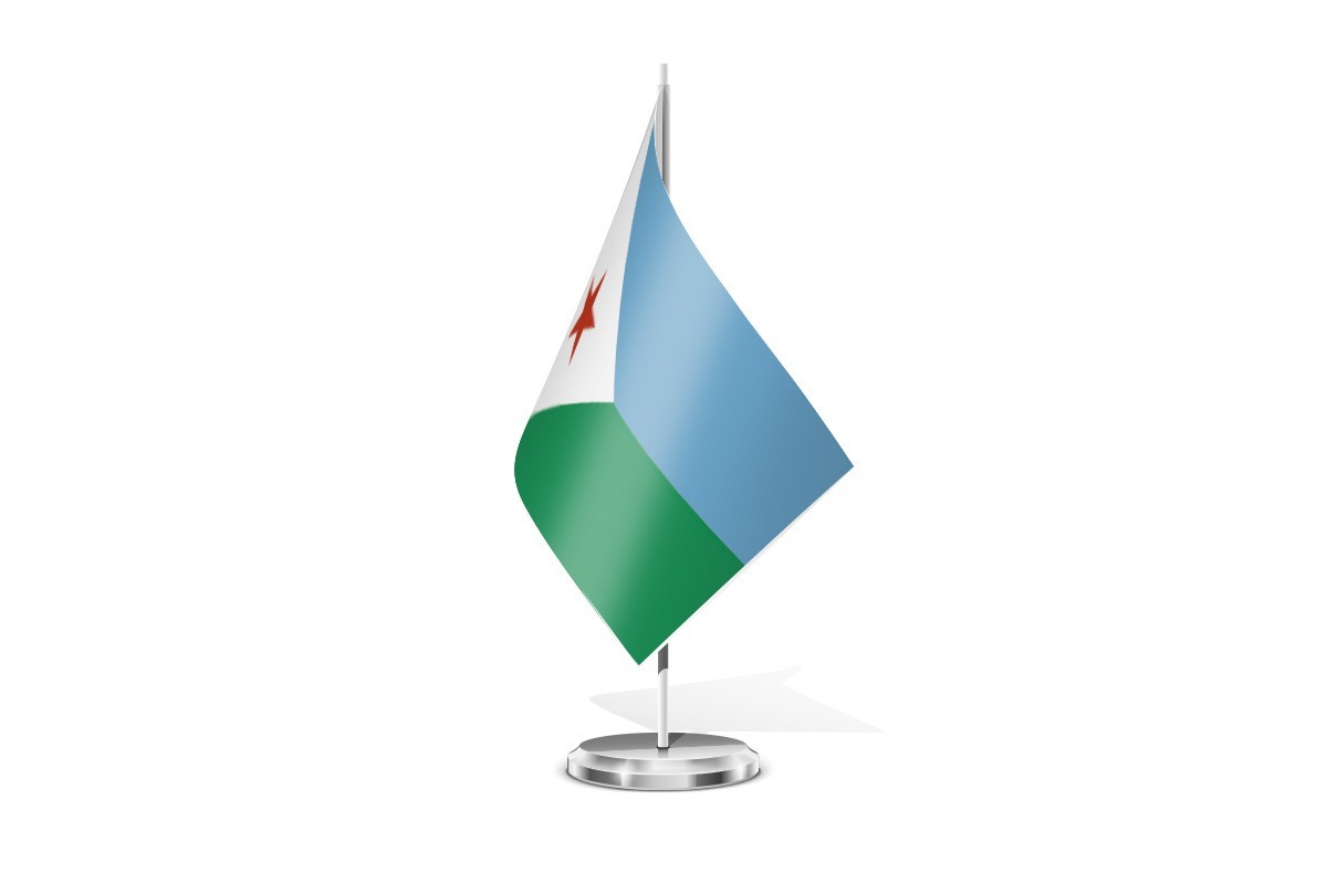 Bandera de mesa de Yibuti