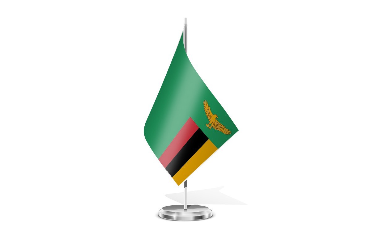 Bandera de mesa de Zambia