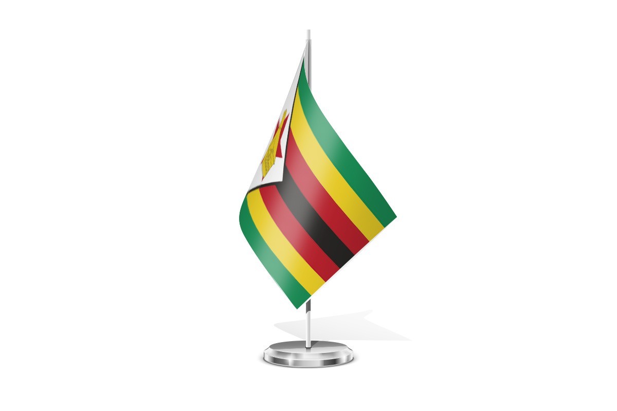 Bandera de mesa de Zimbabue