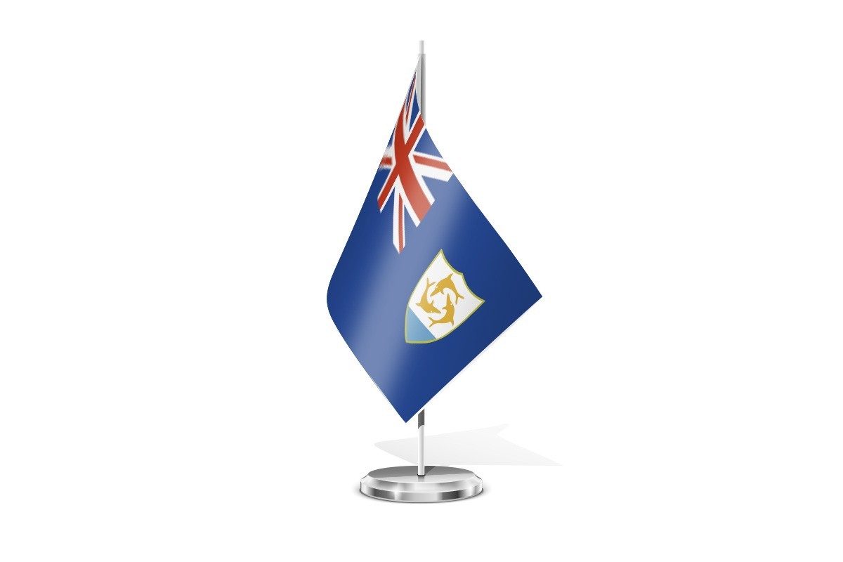Bandera de mesa de Anguila