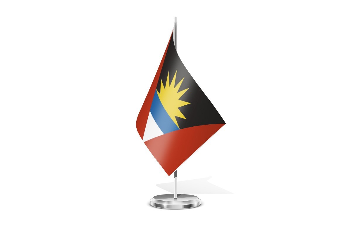 Bandera de mesa de Antigua y Barbuda