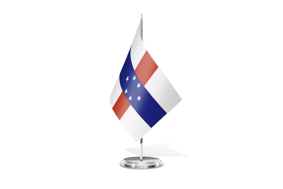 Bandera de mesa de Antillas Holandesas
