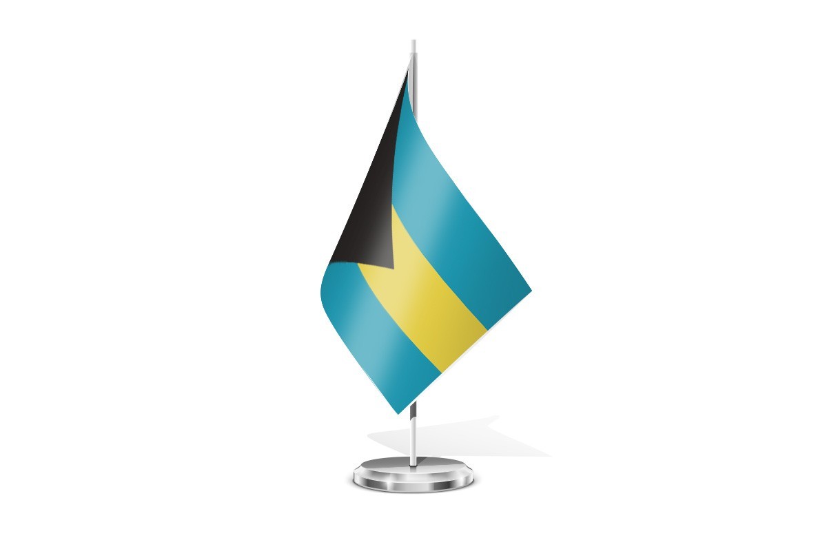 Bandera de mesa de Bahamas