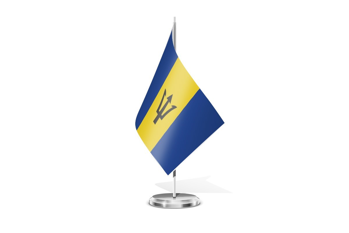 Bandera de mesa de Barbados