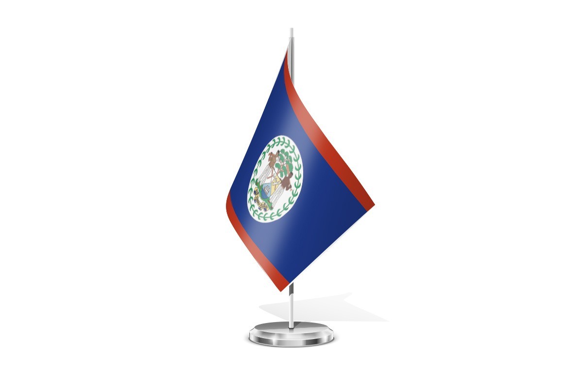 Bandera de mesa de Belice