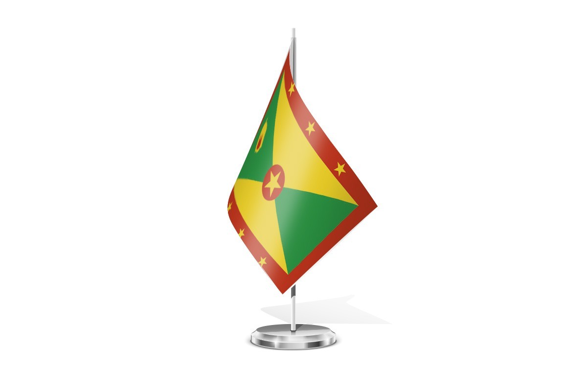 Bandera de mesa de Granada con escudo