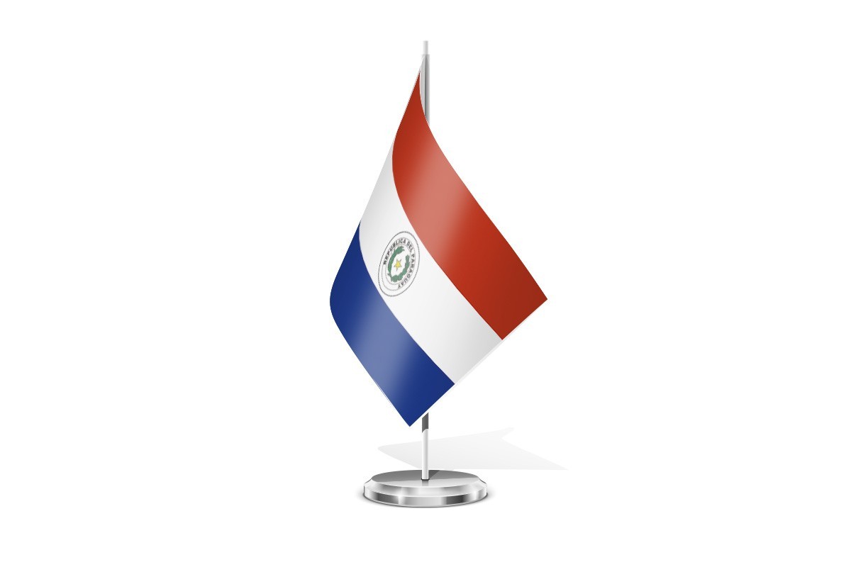 Bandera de mesa de Paraguay