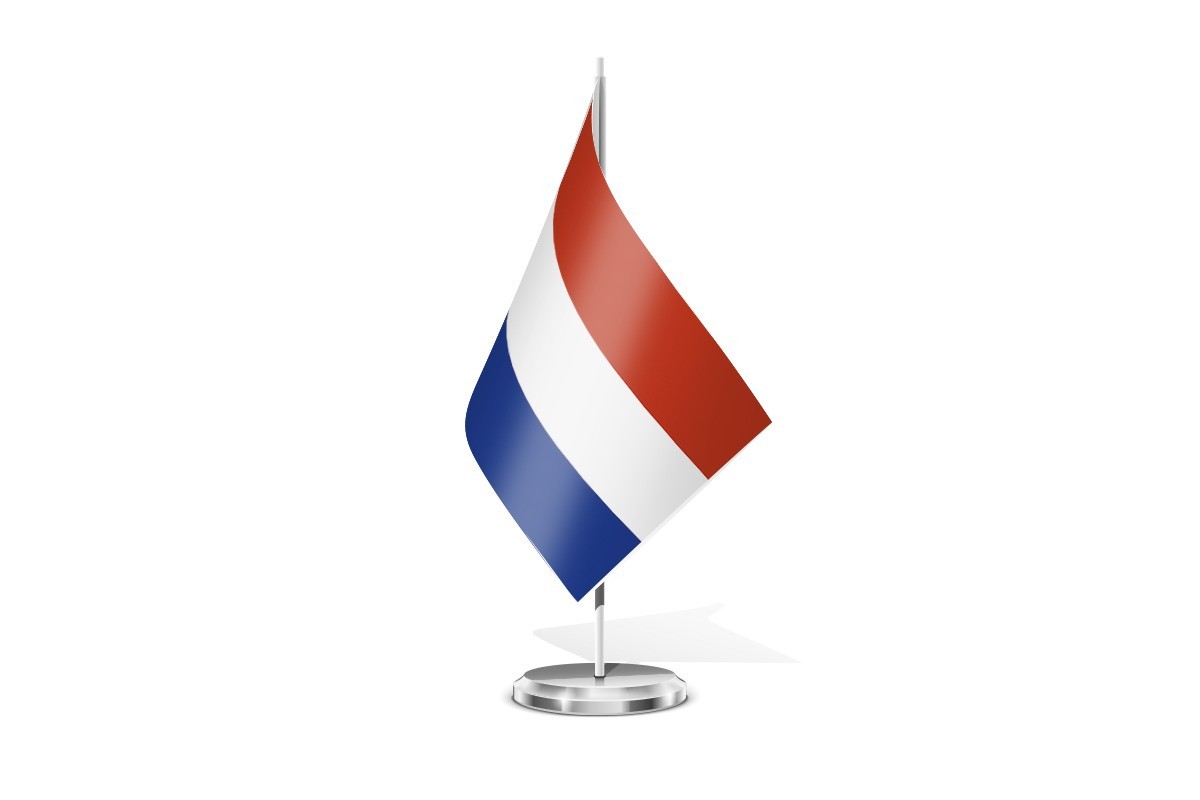 Bandera de mesa de Paraguay sin escudo