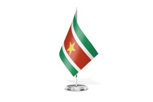 Bandera de mesa de Surinam 123
