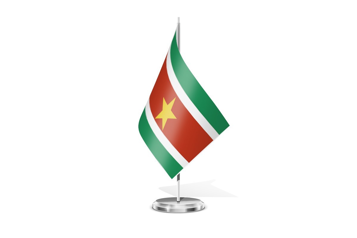 Bandera de mesa de Surinam
