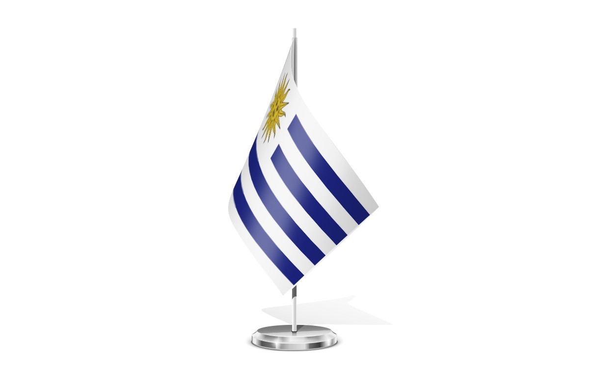 Bandera de mesa de Uruguay