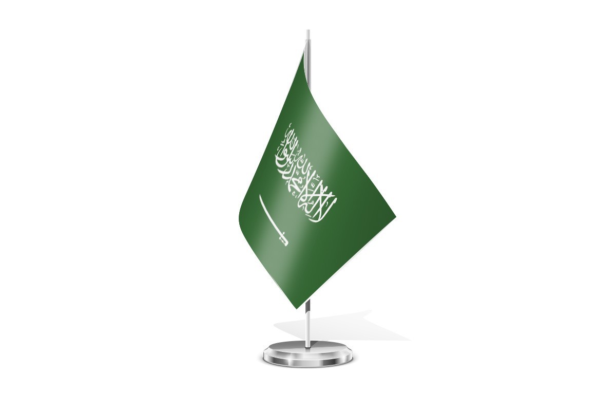 Bandera de mesa de Arabia Saudita