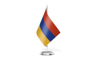 Bandera de mesa de Armenia sin escudo 123