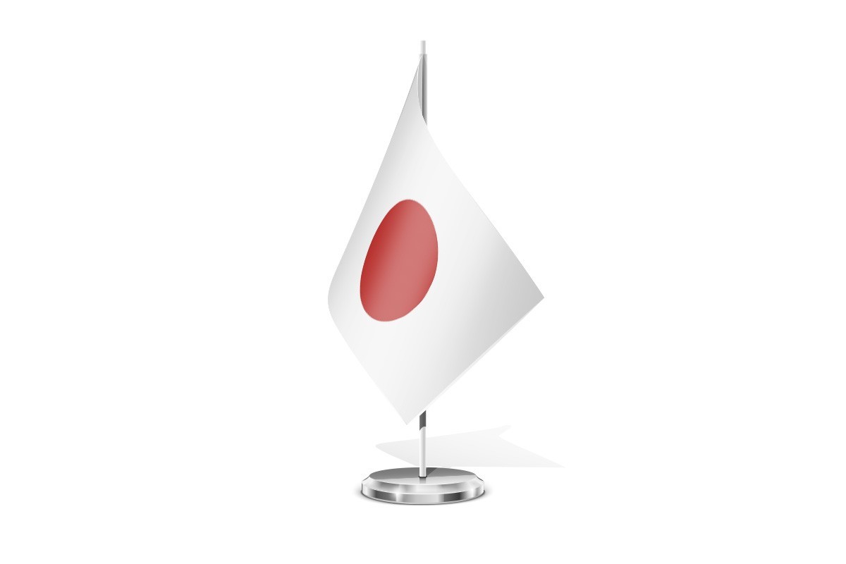 Bandera de mesa de Japon