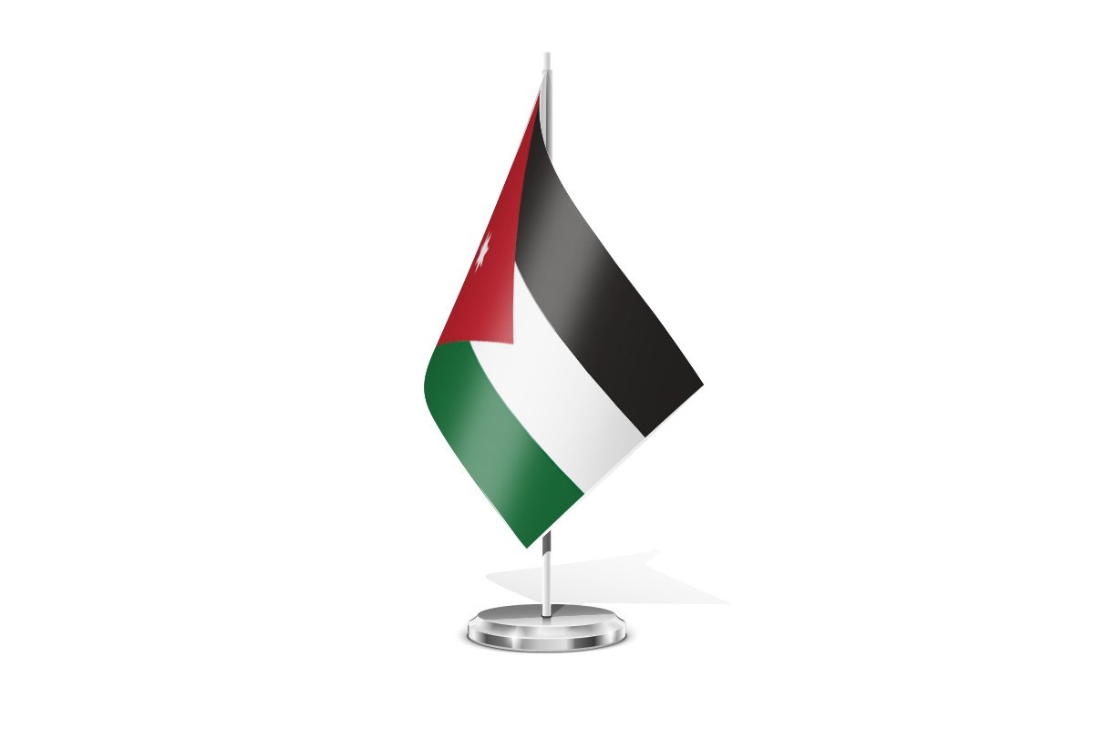 Bandera de mesa de Jordania