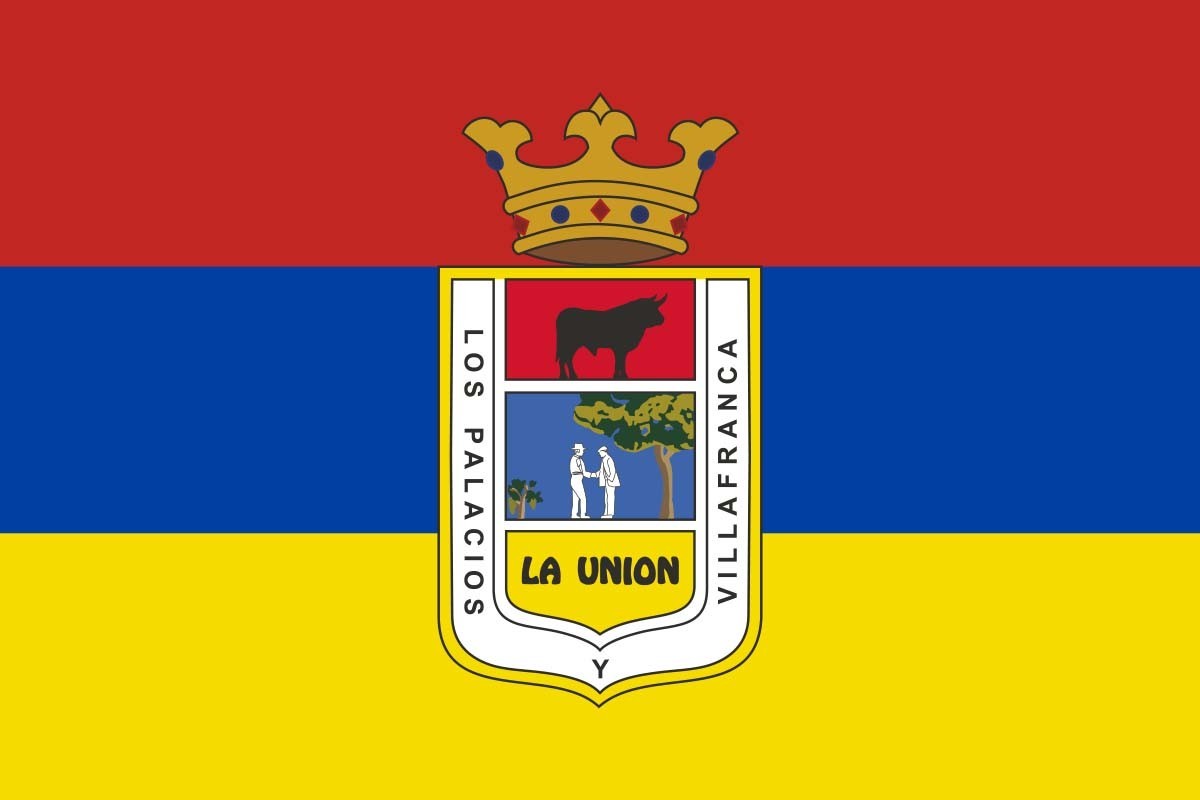 Bandera de despacho de Palacios y Villafranca de alta calidad |