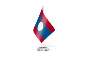 Bandera de mesa de Laos 123