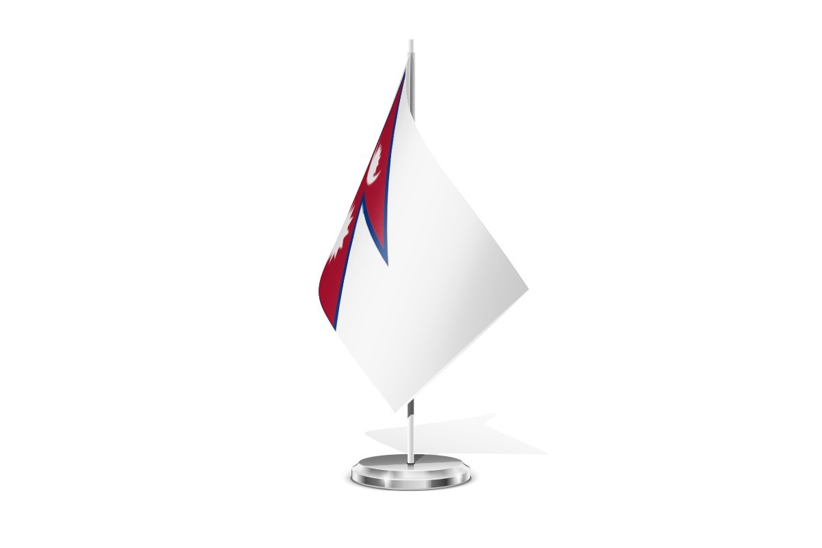 Bandera de mesa de Nepal