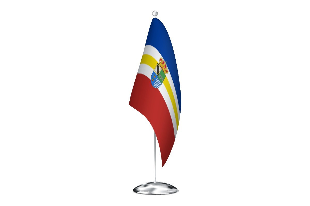 Bandera de despacho de San Silvestre de Guzmán de alta calidad |