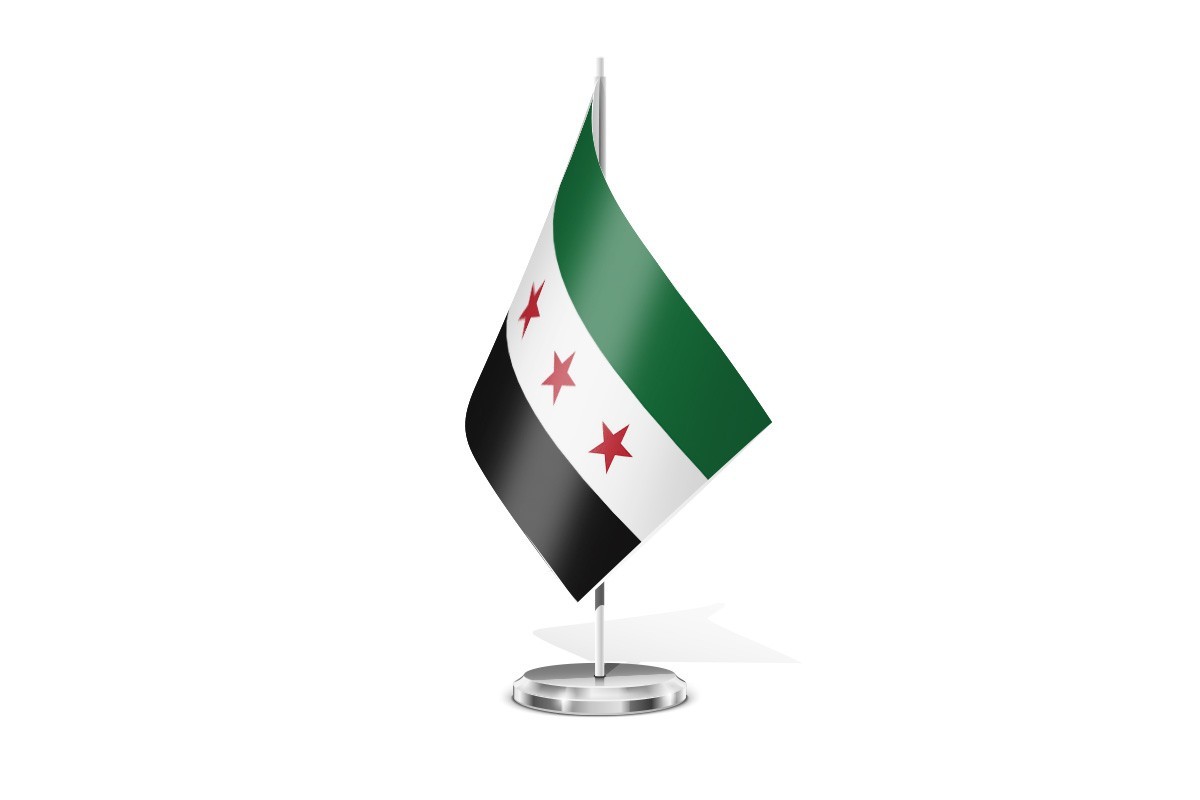 Bandera de mesa de Siria