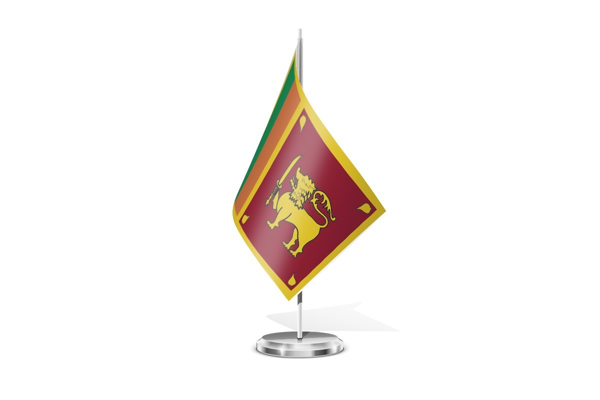 Bandera de mesa de Sri Lanka