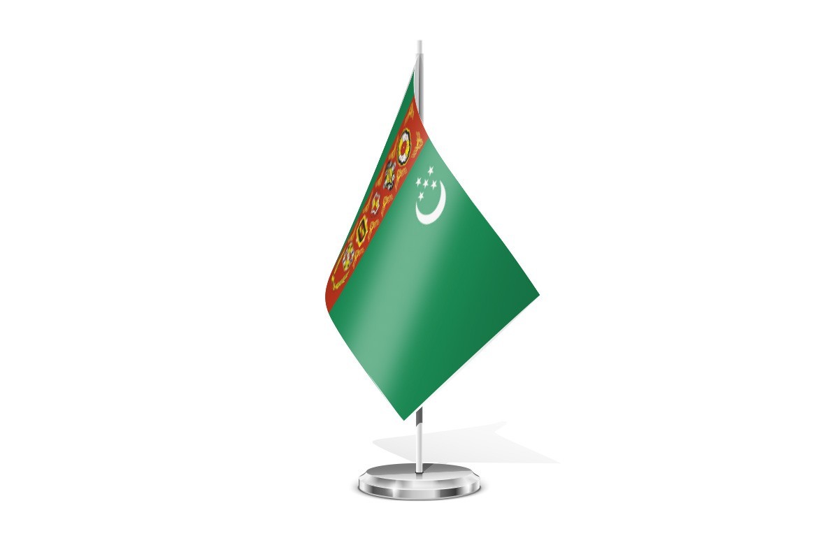 Bandera de mesa de Turkmenistan