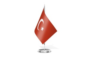 Bandera de mesa de Turquia 123