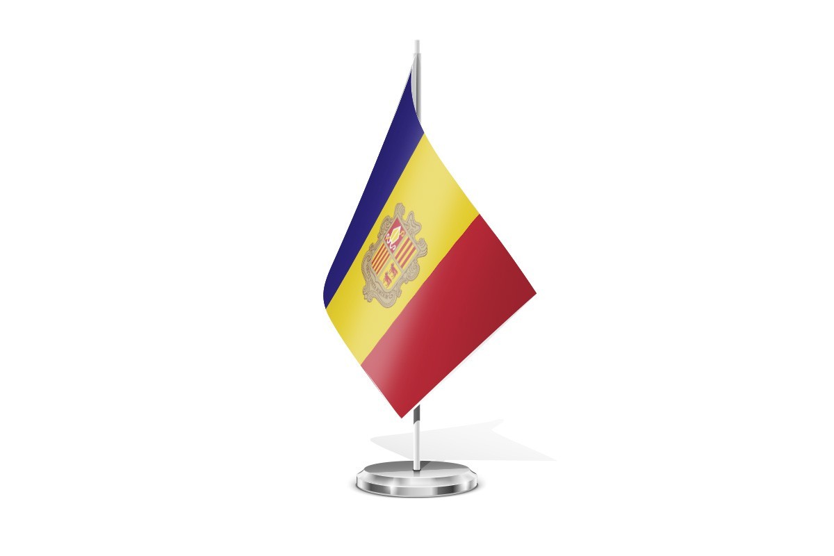 Bandera de mesa de Andorra