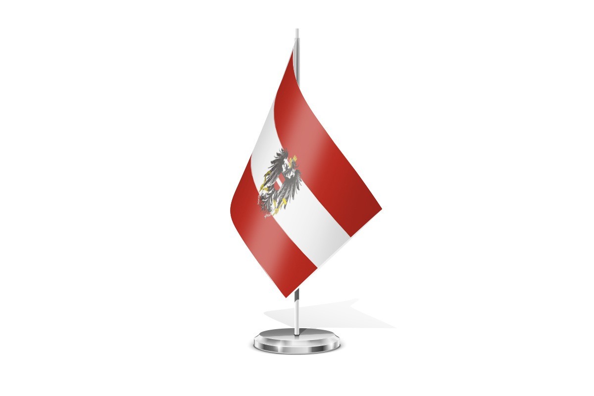 Bandera de mesa de Austria