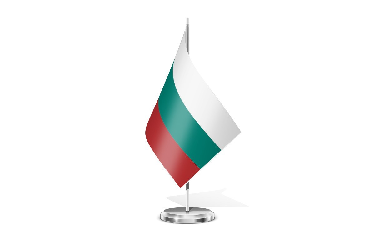 Bandera de mesa de Bulgaria