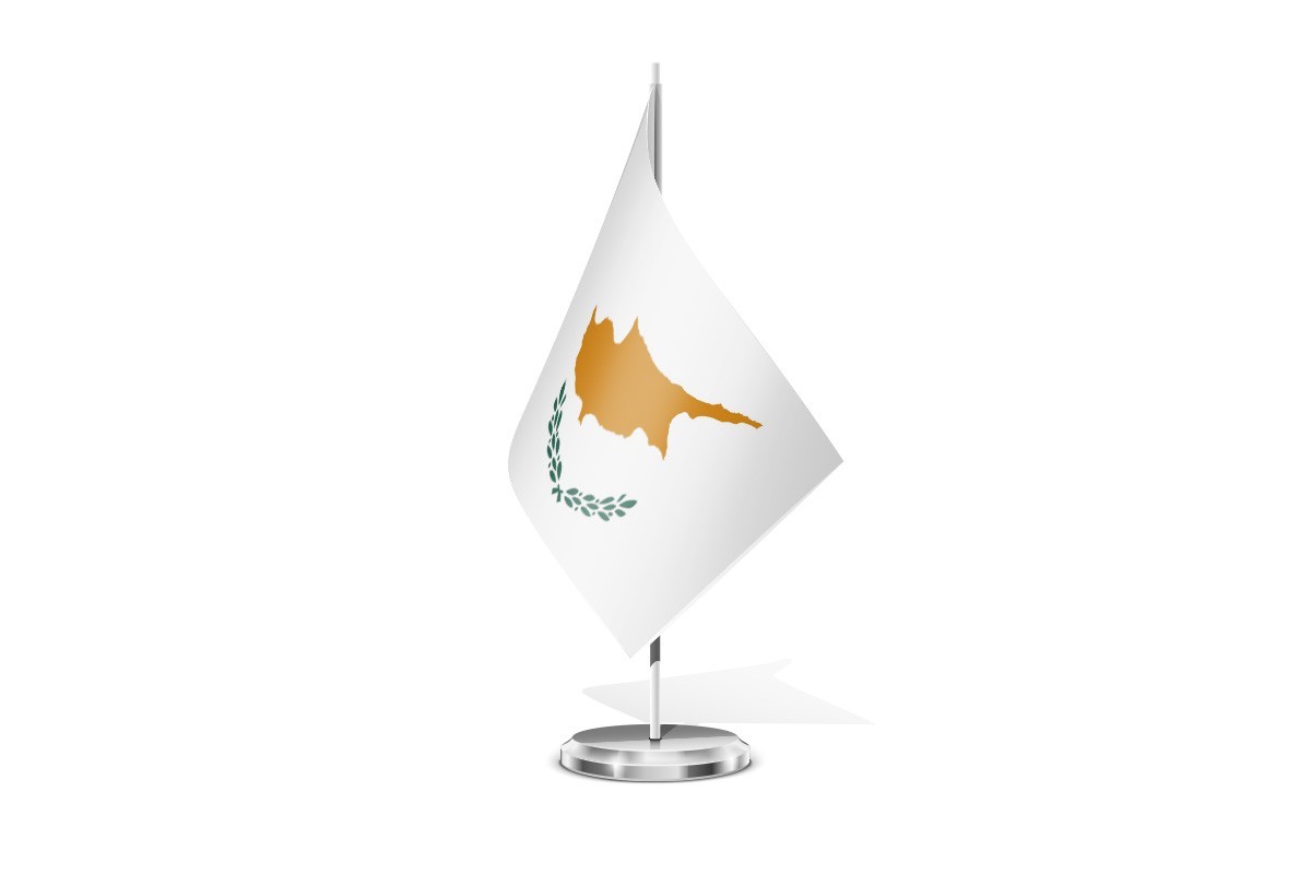Bandera de mesa de Chipre