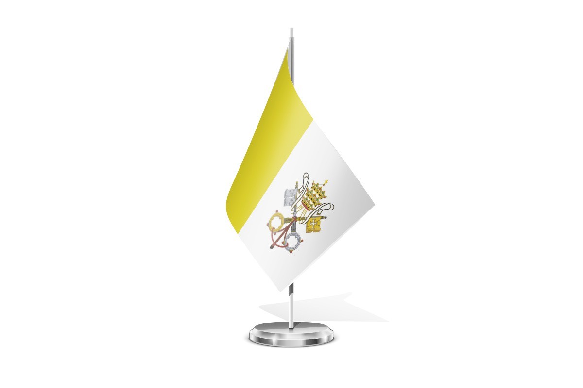 Bandera de mesa de Ciudad del Vaticano