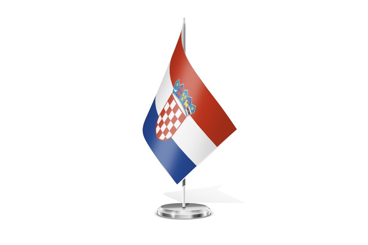 Bandera de mesa de Croacia