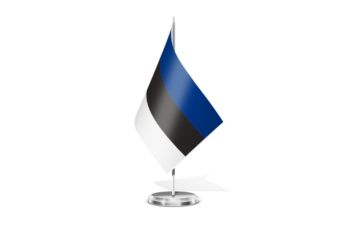 Bandera de mesa de Estonia