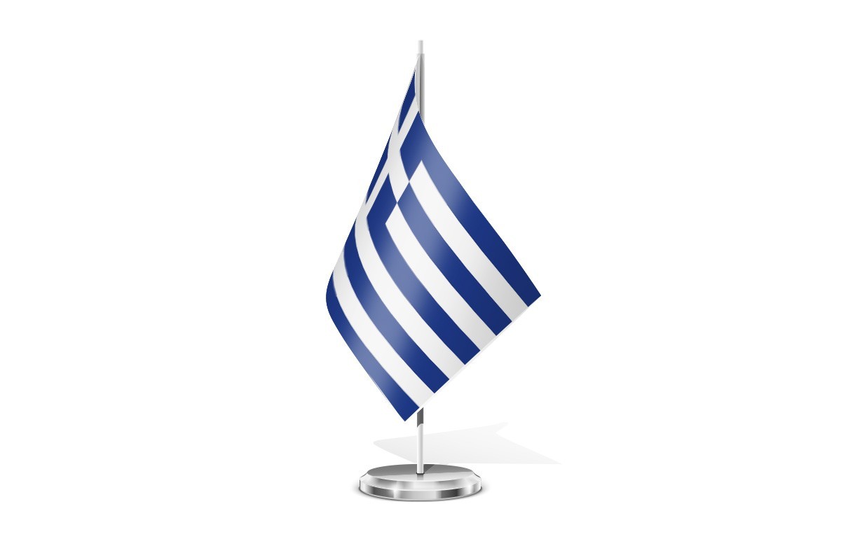 Bandera de mesa de Grecia