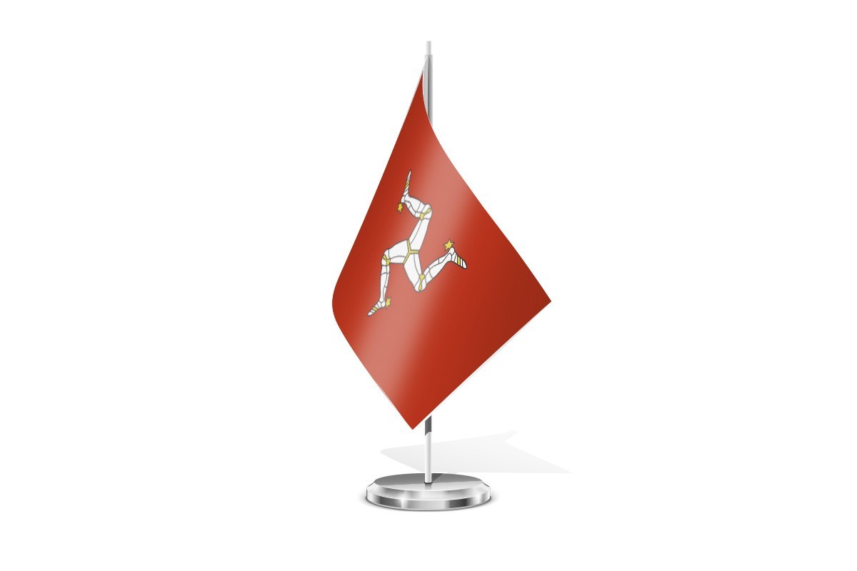 Bandera de mesa de Isla de Man