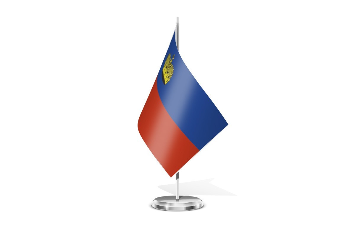 Bandera de mesa de Liechtenstein