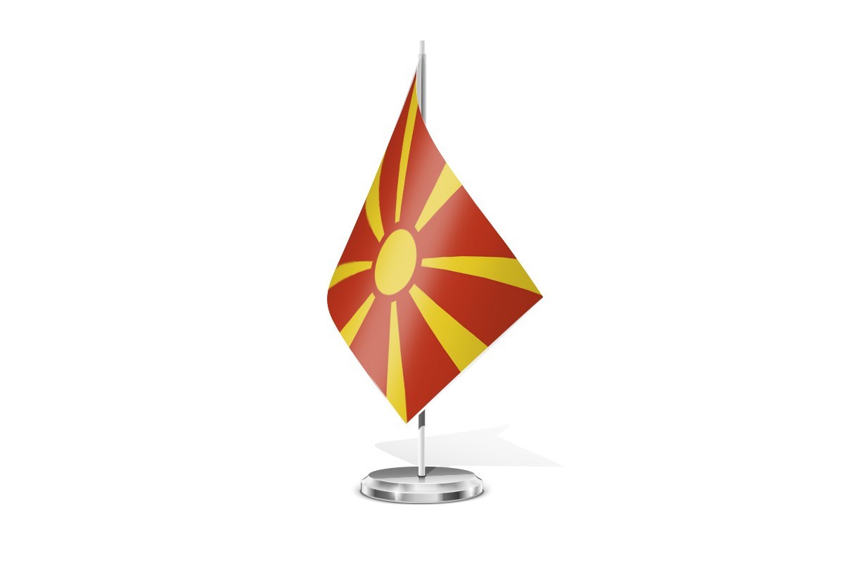 Bandera de mesa de Macedonia
