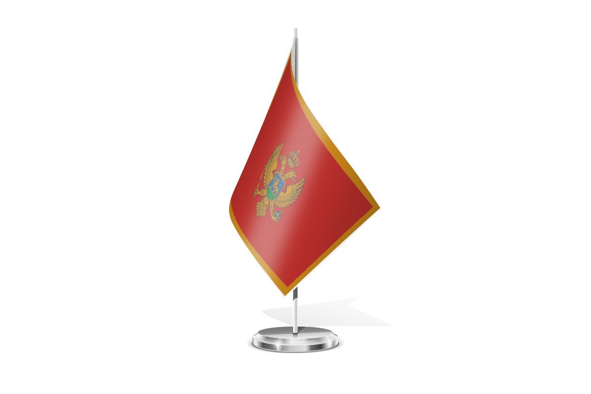 Bandera de mesa de Montenegro