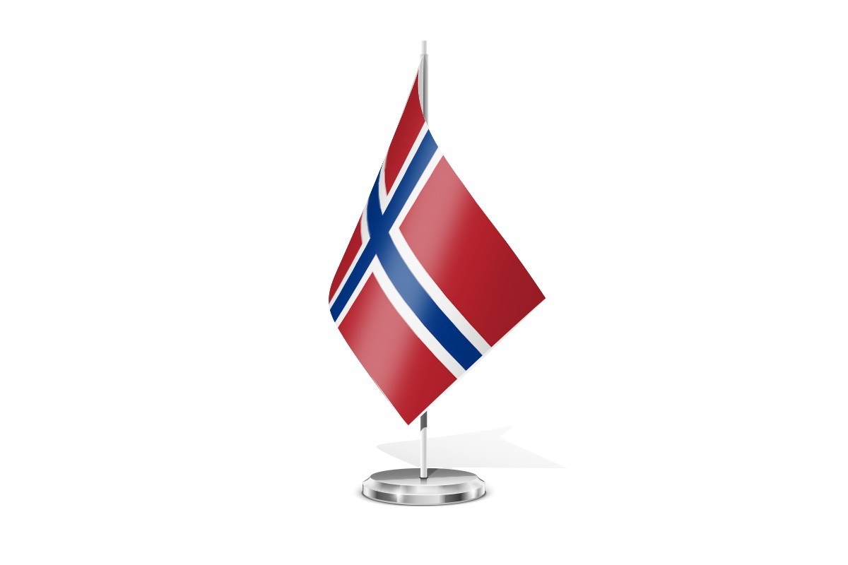 Bandera de mesa de Noruega