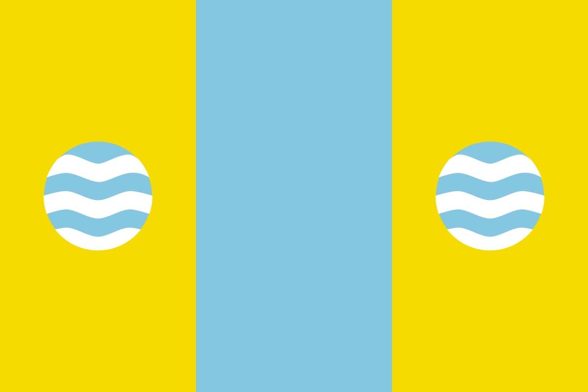 Bandera de despacho de Gimenells i el Pla de la Font de alta