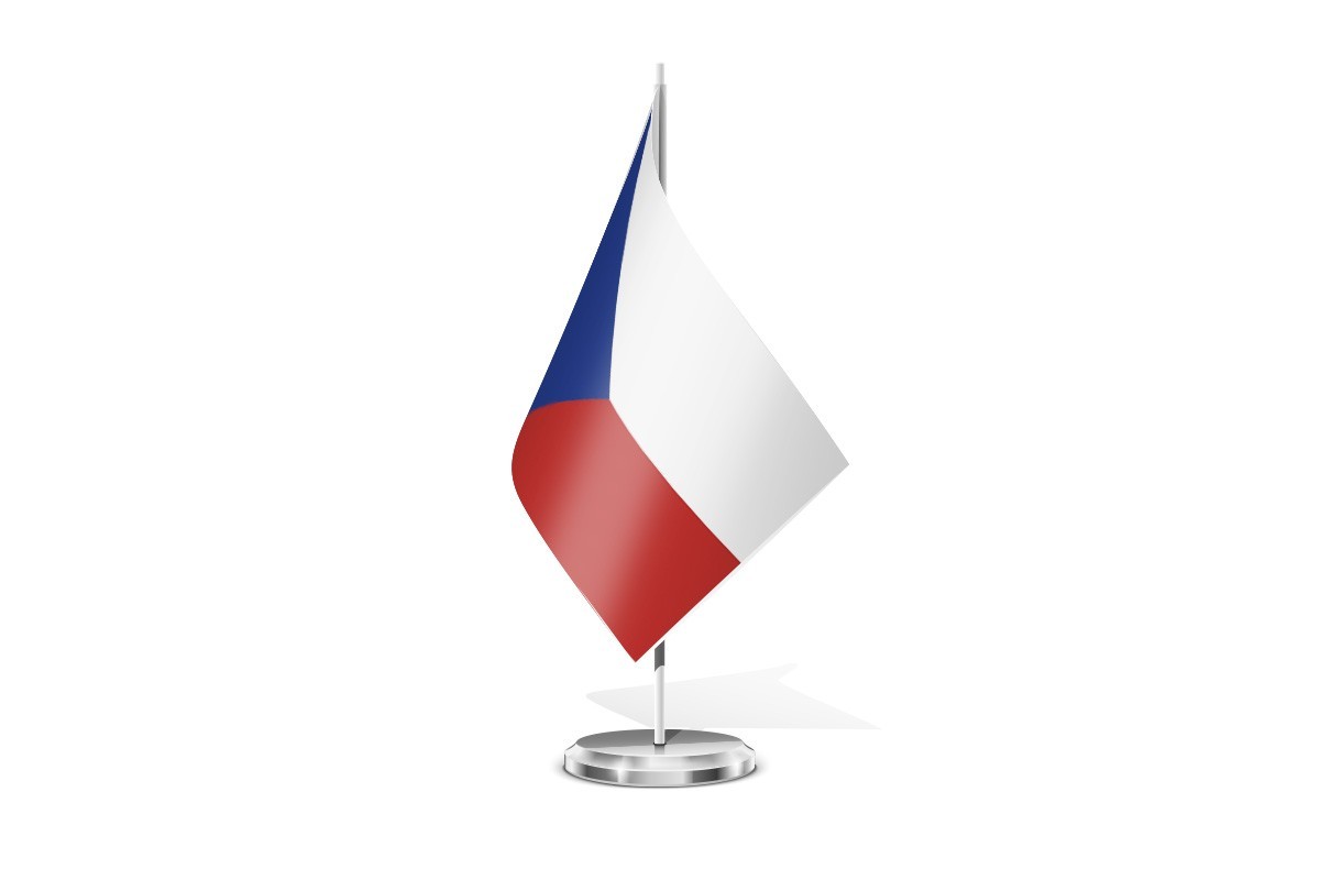 Bandera de mesa de Republica Checa